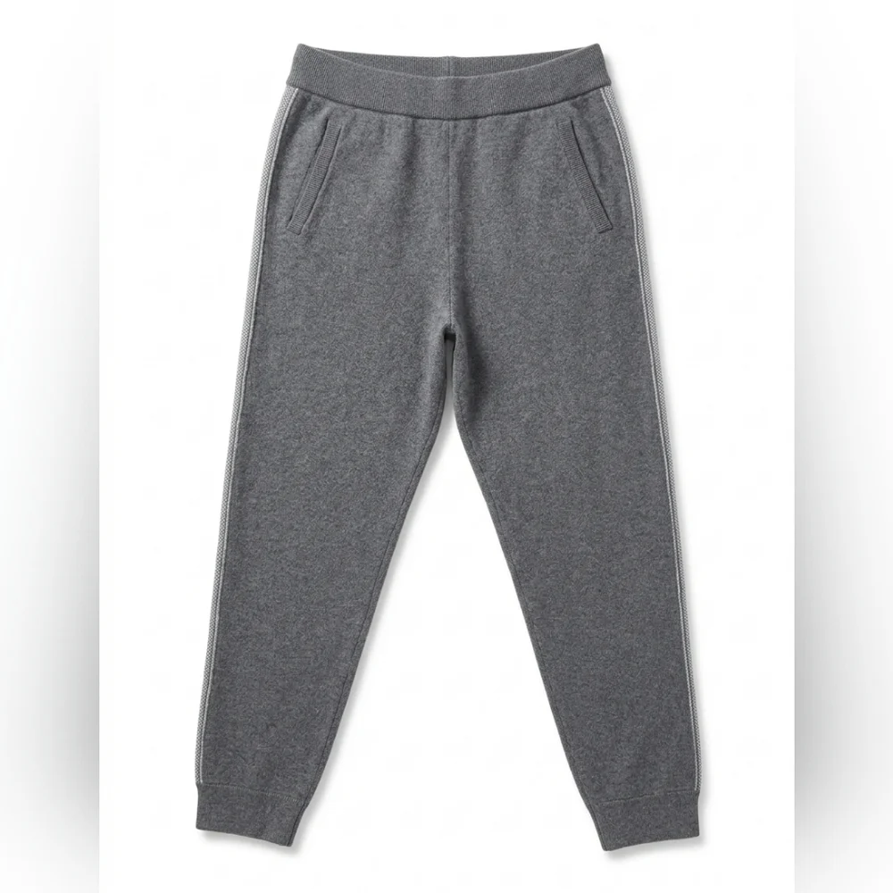 ATM Anthony Thomas Melillo Cashmere Cotton Knit Joggers Grey L EUC
